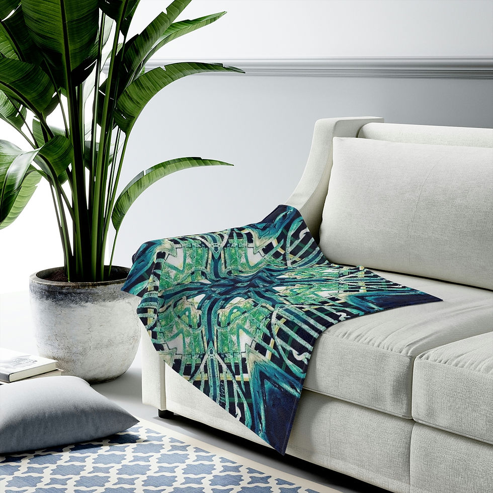Thumbnail: Deco Patina Iron Velveteen Plush Blankets  (3 variants)