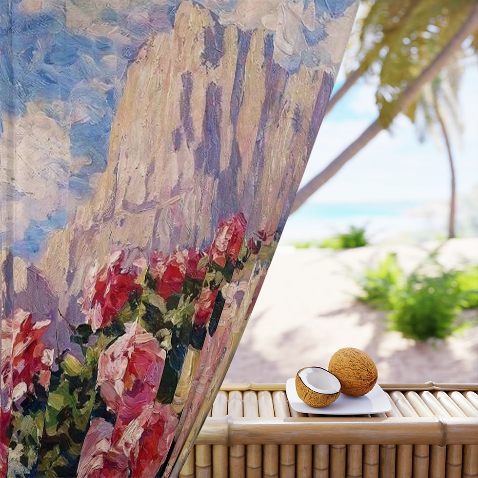 Thumbnail: Bouquet in Scenic Window: Window Curtains (1 Piece)