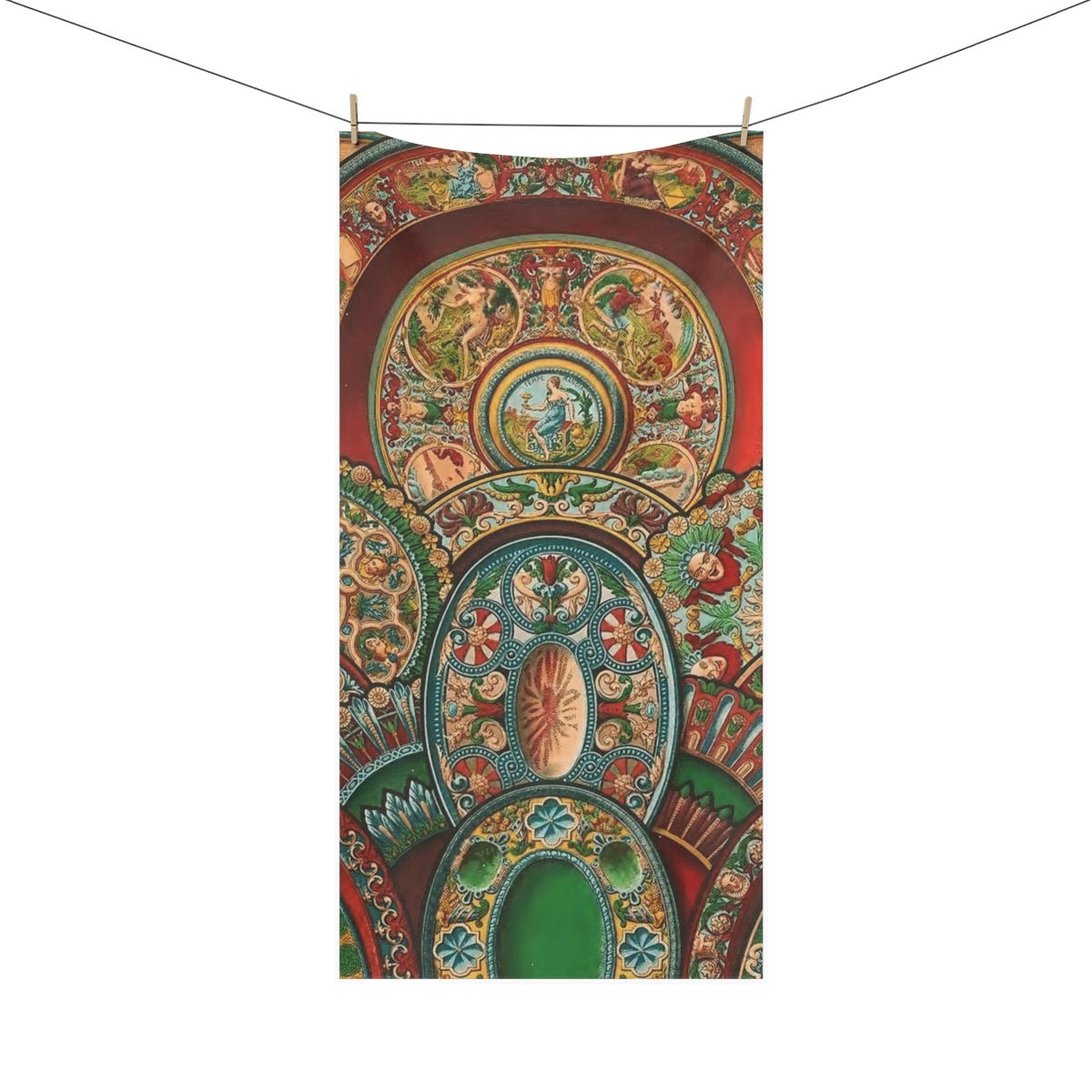 Renaissance Circles and Arches Mink-Cotton Towel
