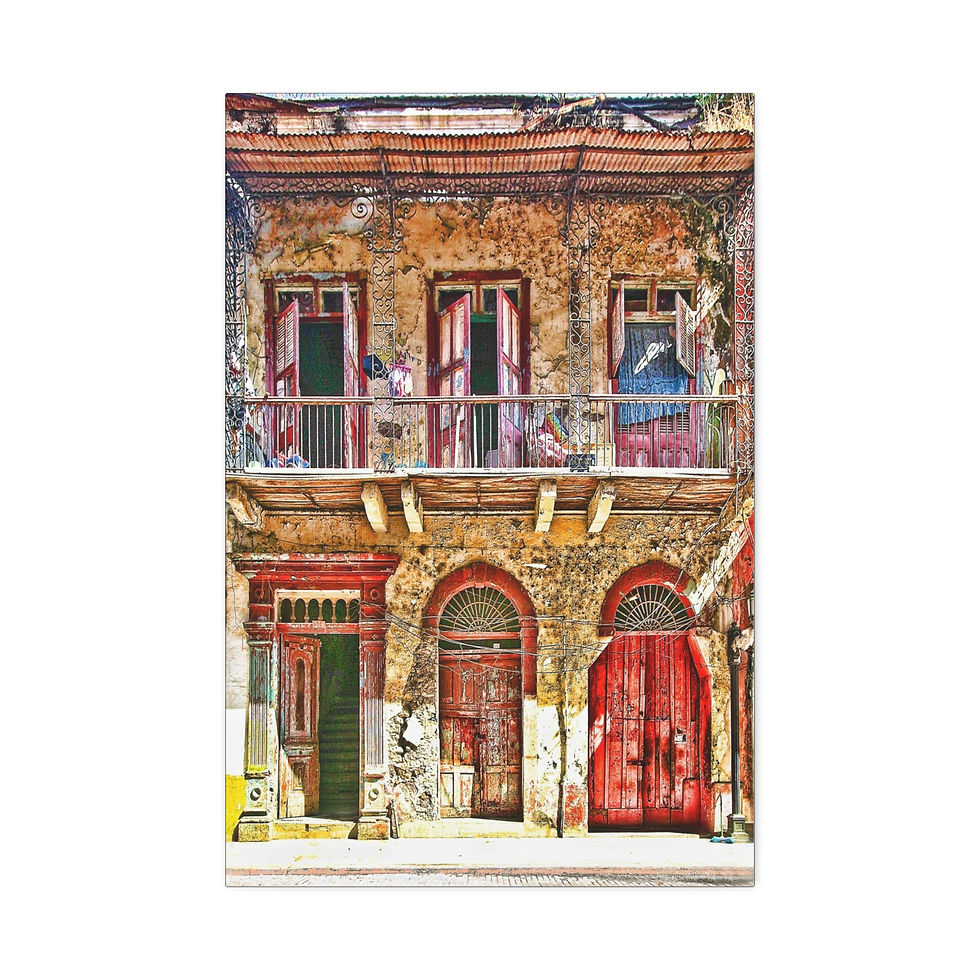 Thumbnail: Old Panama City Townhouse Canvas Print Wall Art (7 sizes)