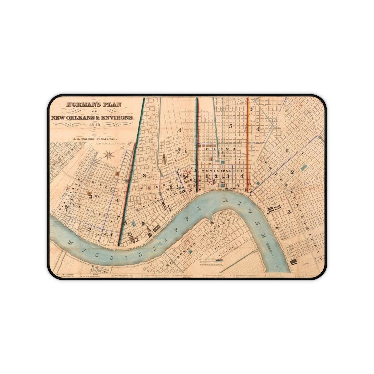 Antique New Orleans Desk Mat ( 3 variants )