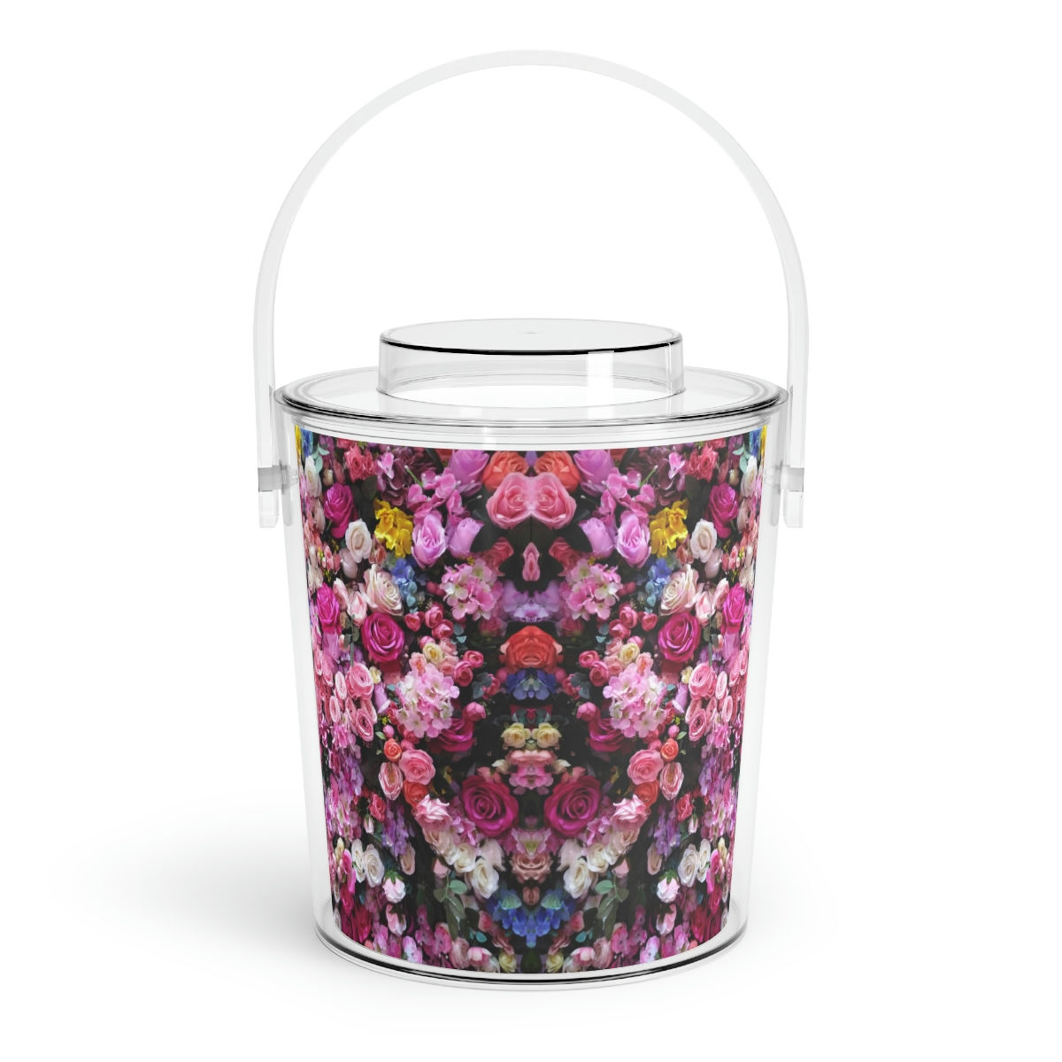 Infinity Roses Ice Bucket with Tongs