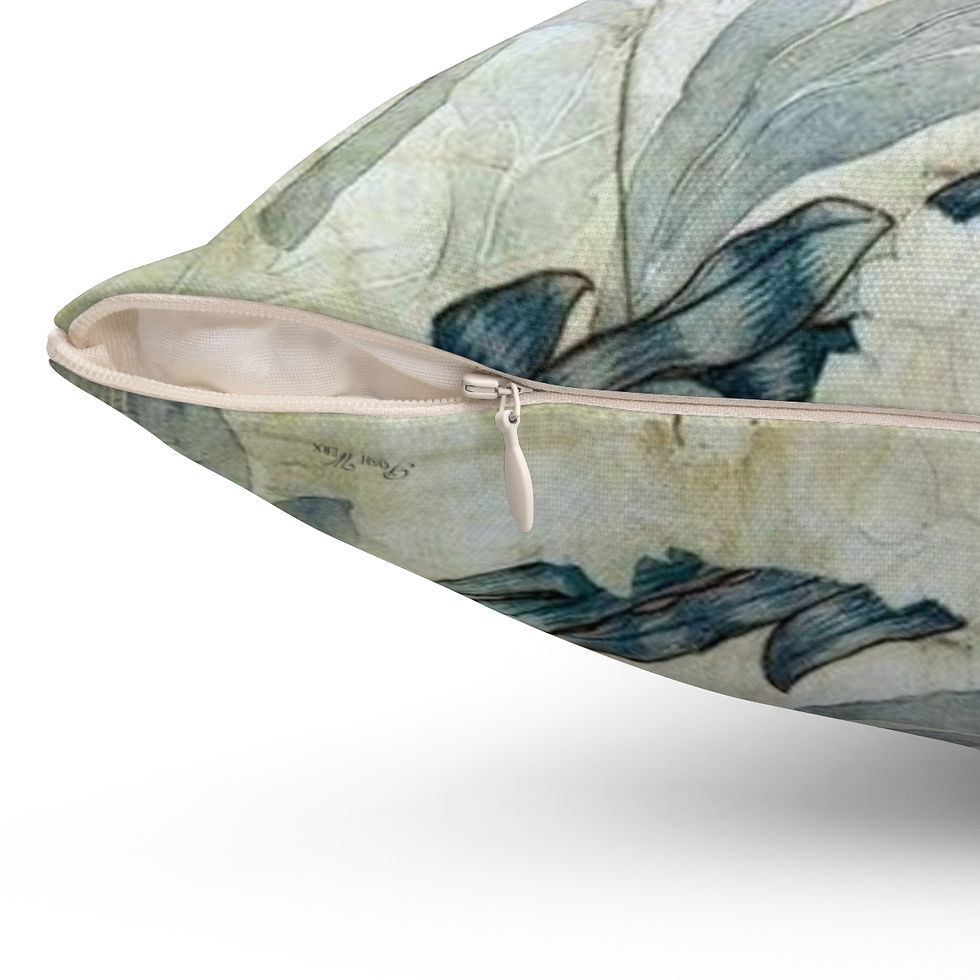 Thumbnail: FadedFlorals Spun Polyester Square Pillow (4 sizes)