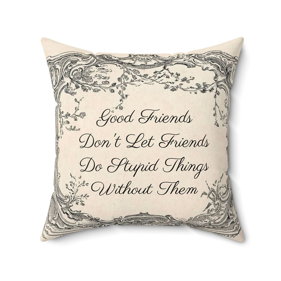 Thumbnail: Good Friends - Faux Suede Square Pillow (4 sizes)