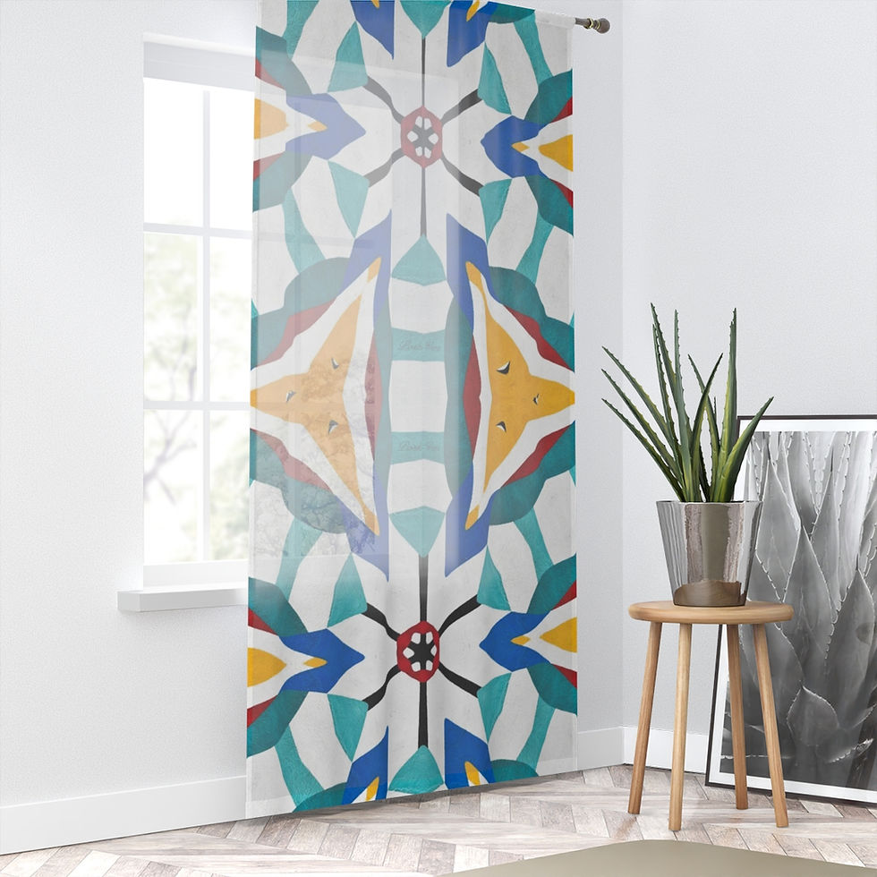 Thumbnail: Bold Modern Painting Window Curtain