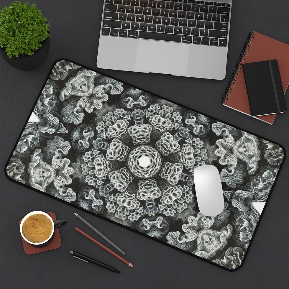 Thumbnail: Black And White Coral Desk Mats (3 variants)