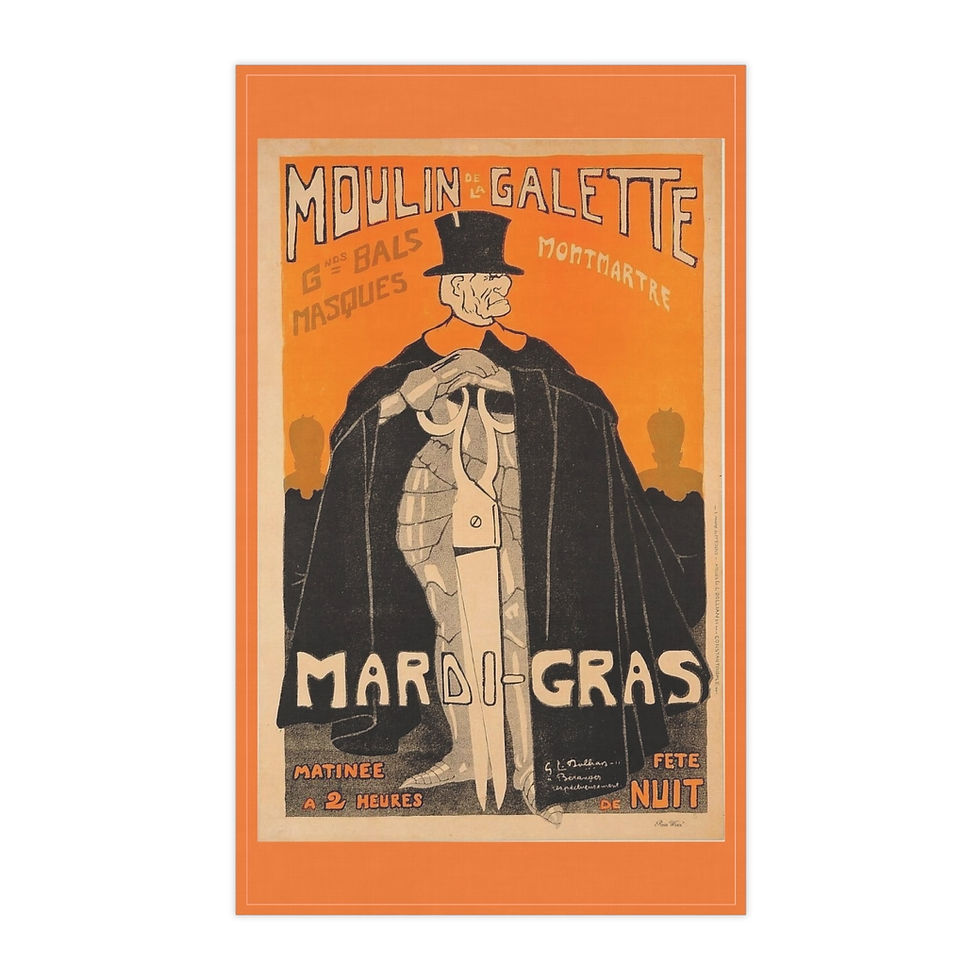 Mardi Gras Moulin Galette Kitchen Towel