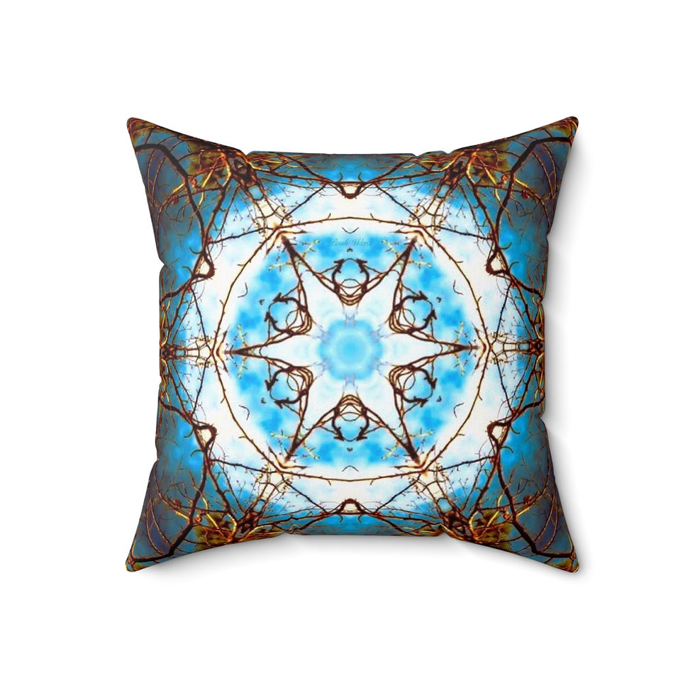 Thumbnail: Winter Branches Spun Polyester Square Pillow (4 variants)
