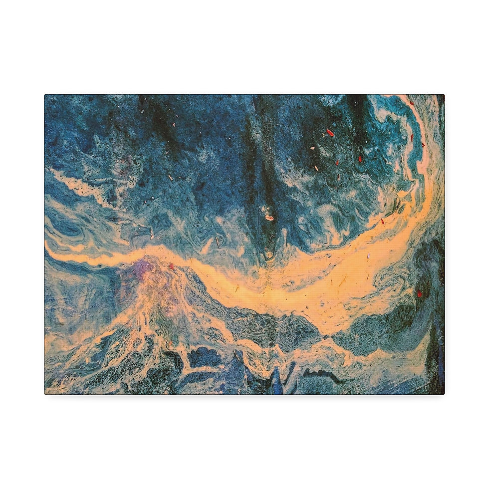 Thumbnail: Pollen Ocean Wave Canvas (7 sizes)