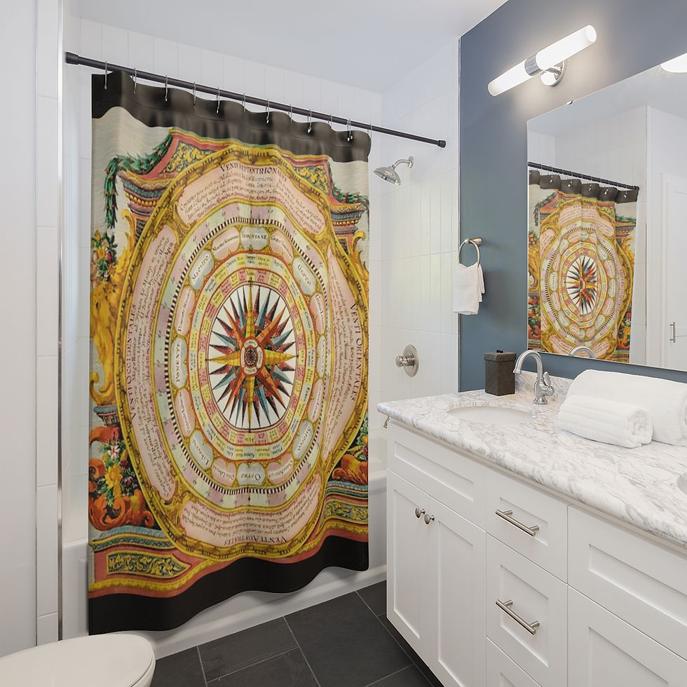 Thumbnail: Italian Sundial Calendar Shower Curtain