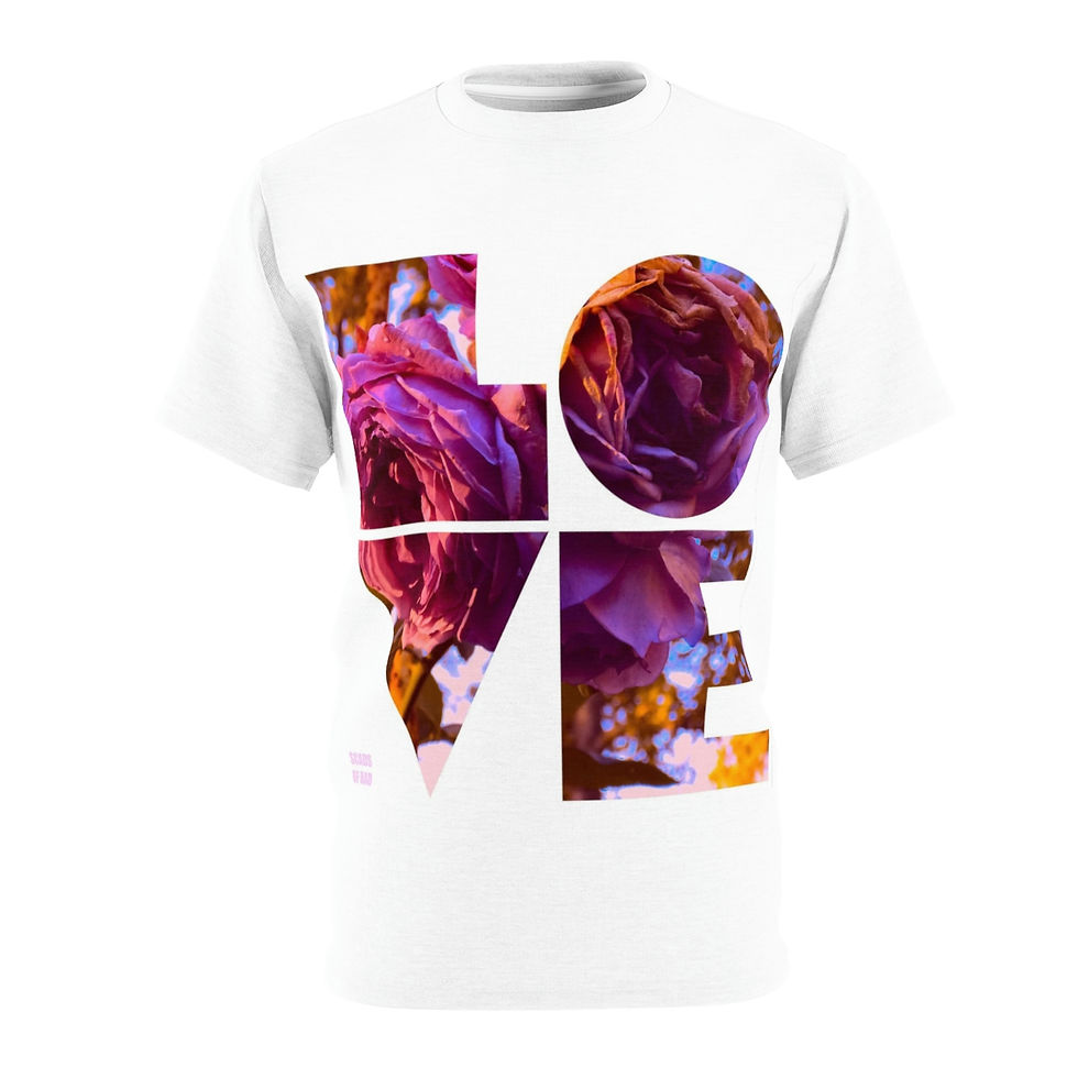 Thumbnail: Love And Roses Unisex Cut & Sew Tee
