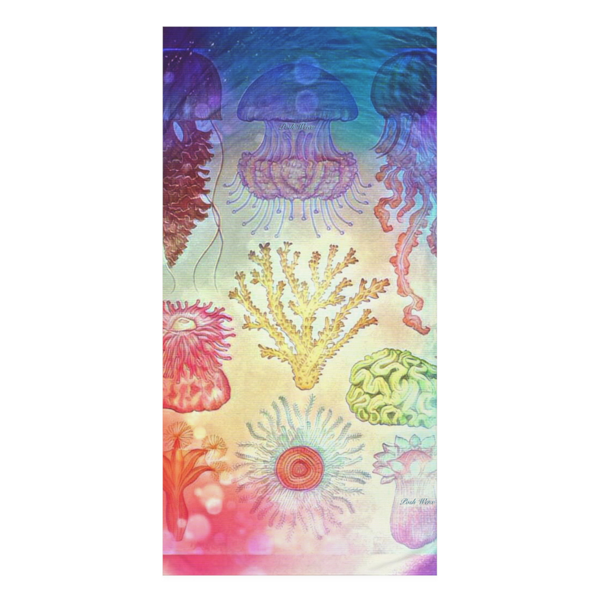 Pastel Sea Creatures Premium Towel