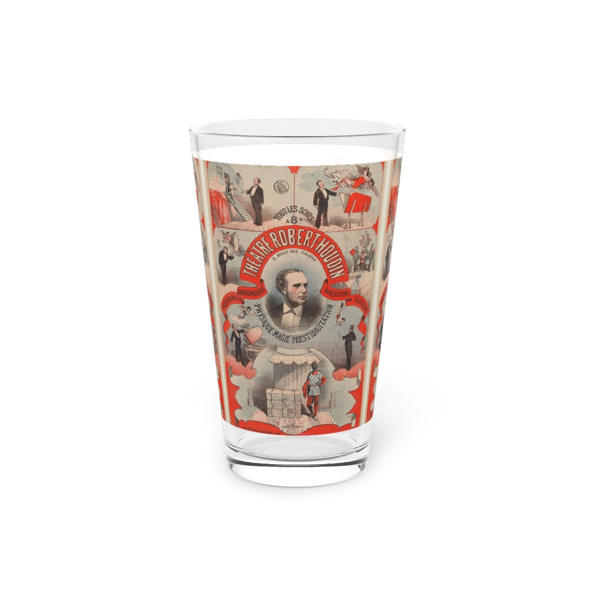 Vintage Italian Houdini Pint Glass, 16oz