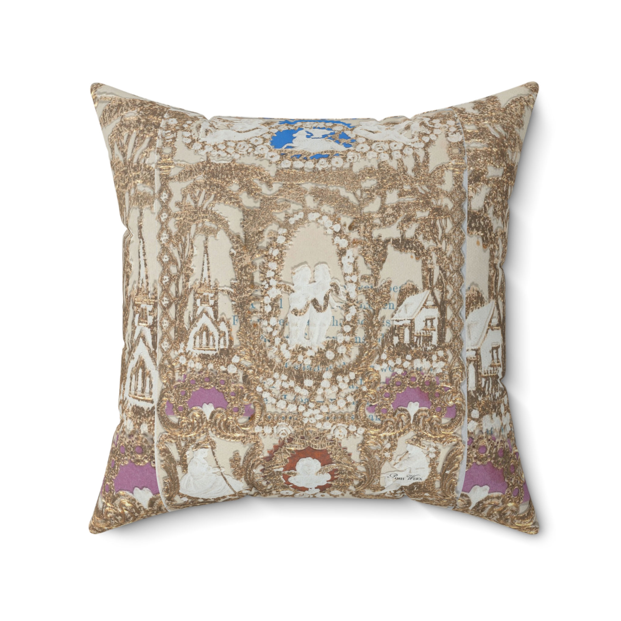 Love is the Gold - Faux Suede Square Pillow (4 sizes)