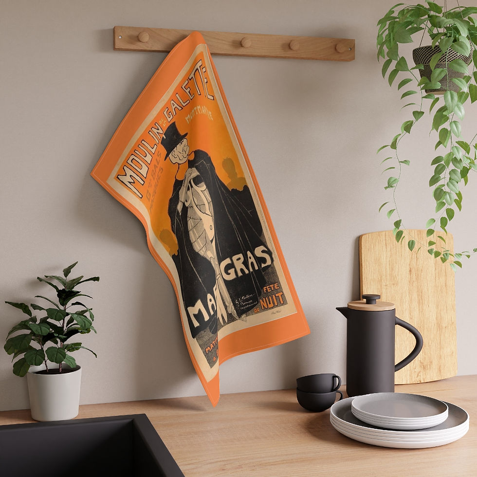 Thumbnail: Mardi Gras Moulin Galette Kitchen Towel