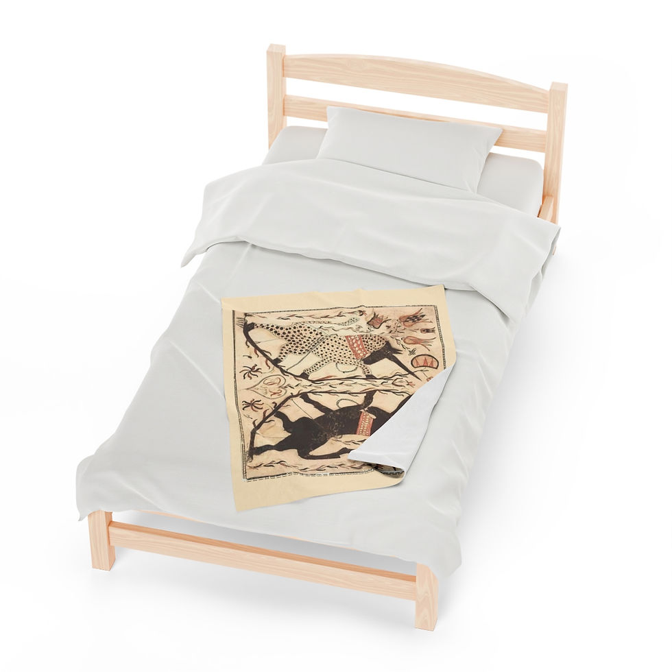 Thumbnail: Black and White Unicorn Velveteen Plush Blanket (Horizontal, 3 sizes)