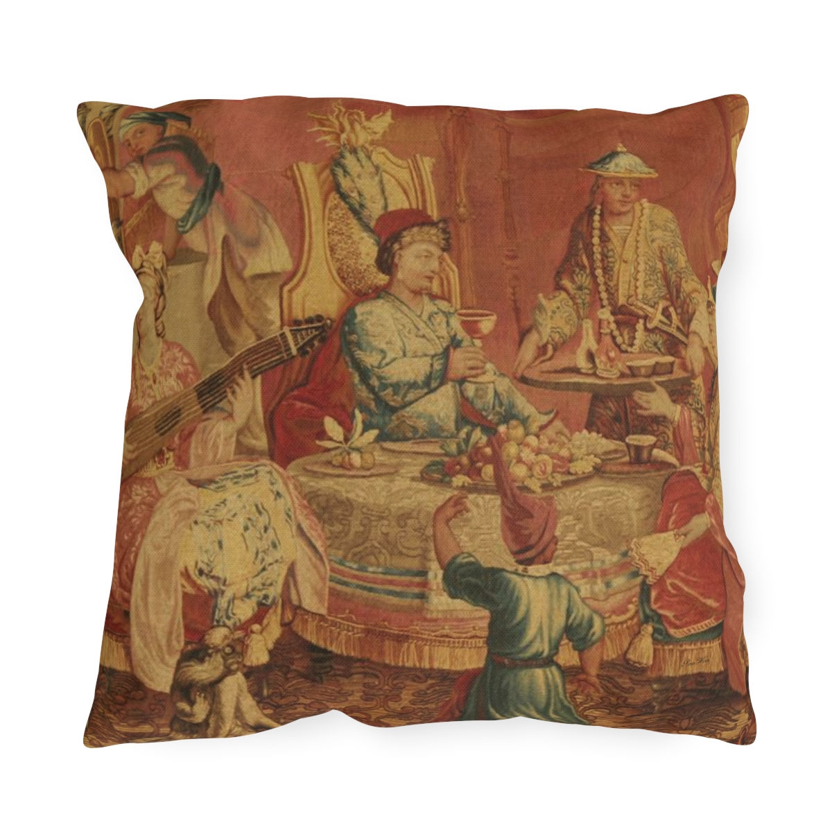 French Tapestry #2 Outdoor Pillows (4 variants)