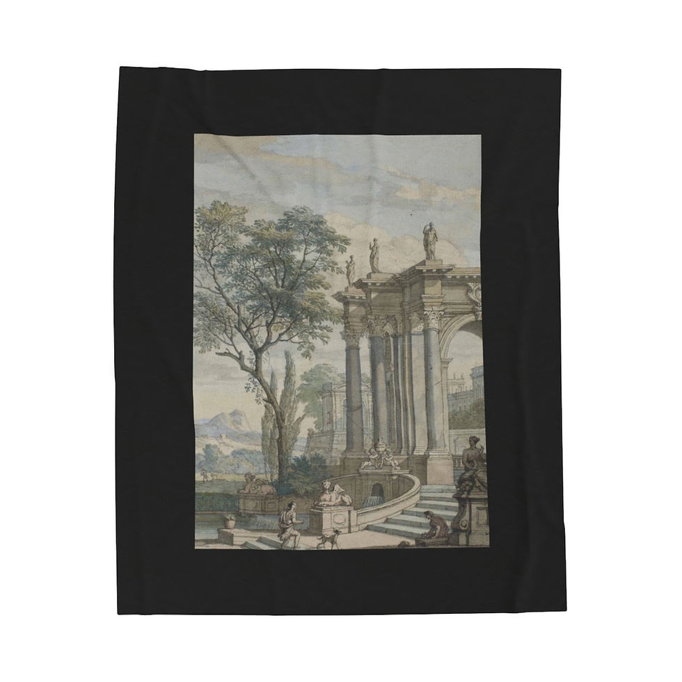 Thumbnail: Three Figures Temple Velveteen Plush Blanket (3 variants)