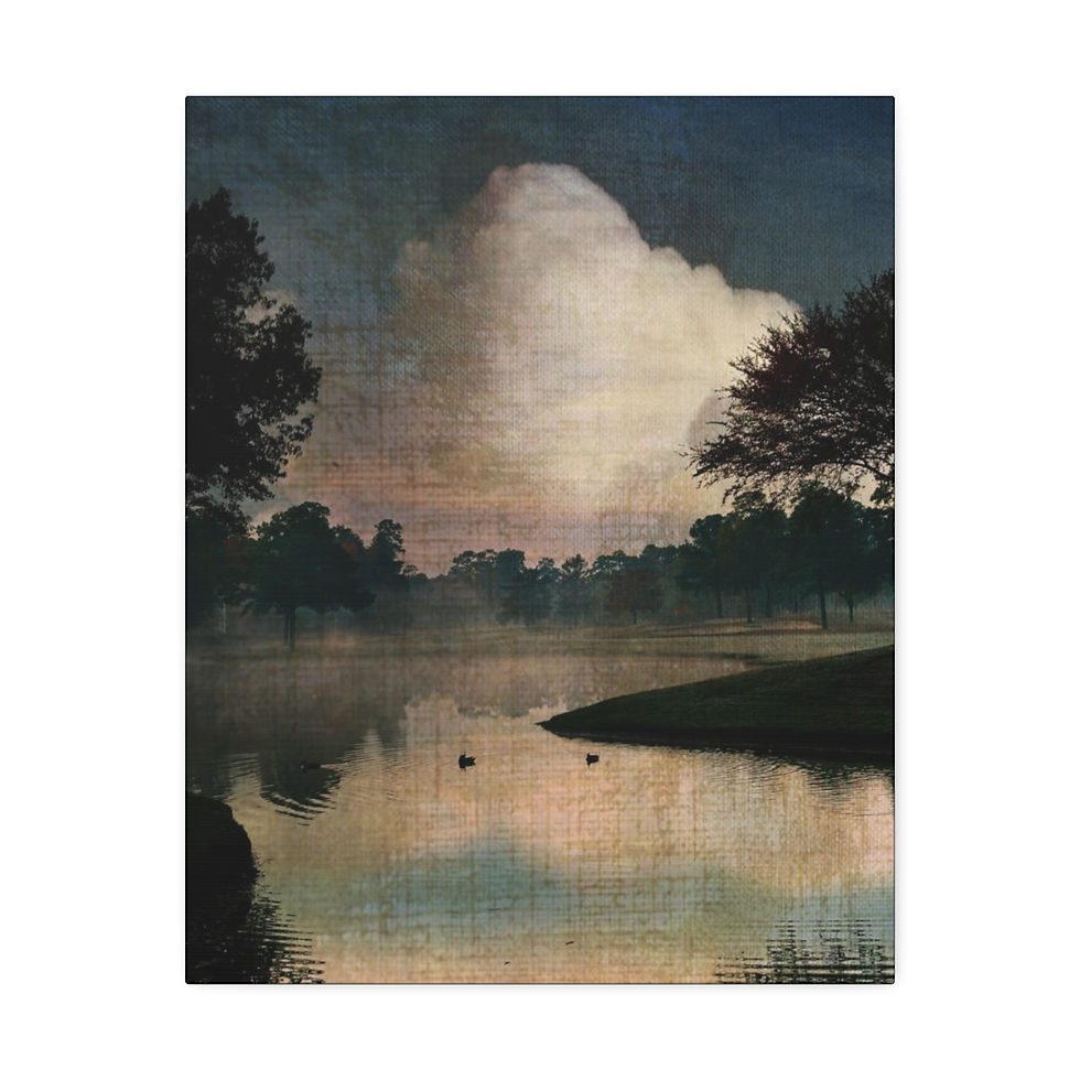 Thumbnail: Fall Morning with Ducks Canvas Stretched, 1.5'' thick sides (9 sizes)