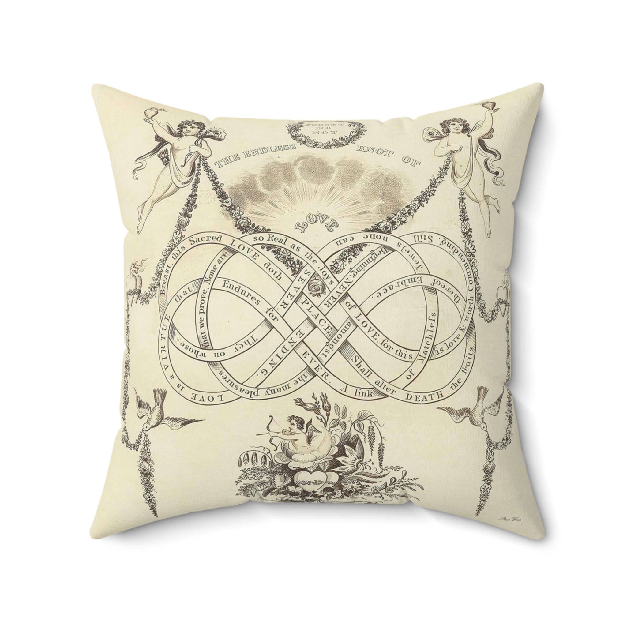 Endless Celtic Love Knot v.2 Faux Suede Decorative Pillow (4 sizes)