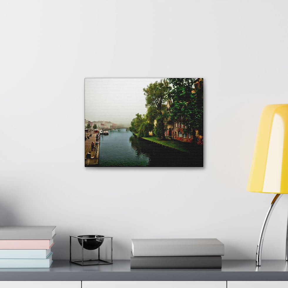 Thumbnail: Fishing in Fog Canvas Stretched, 1.5'' (6 variants)