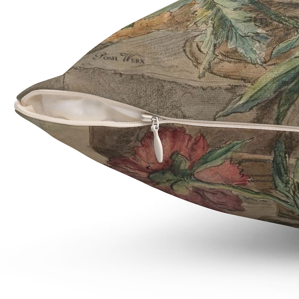 Thumbnail: Dutch Florals v3 Spun Polyester Square Pillow (4 sizes