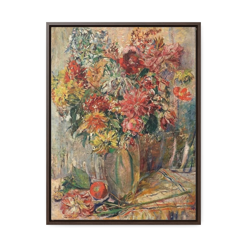 Thumbnail: Warm Toned Florals Gallery Canvas Wraps, Vertical Frame (8 sizes)