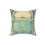 Thumbnail: Peacock and Herons Faux Suede Square Pillow (4 sizes)