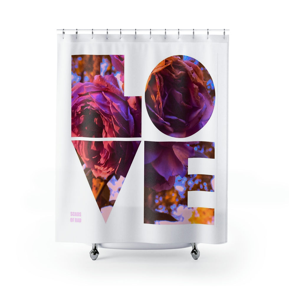 Love And Roses Shower Curtains