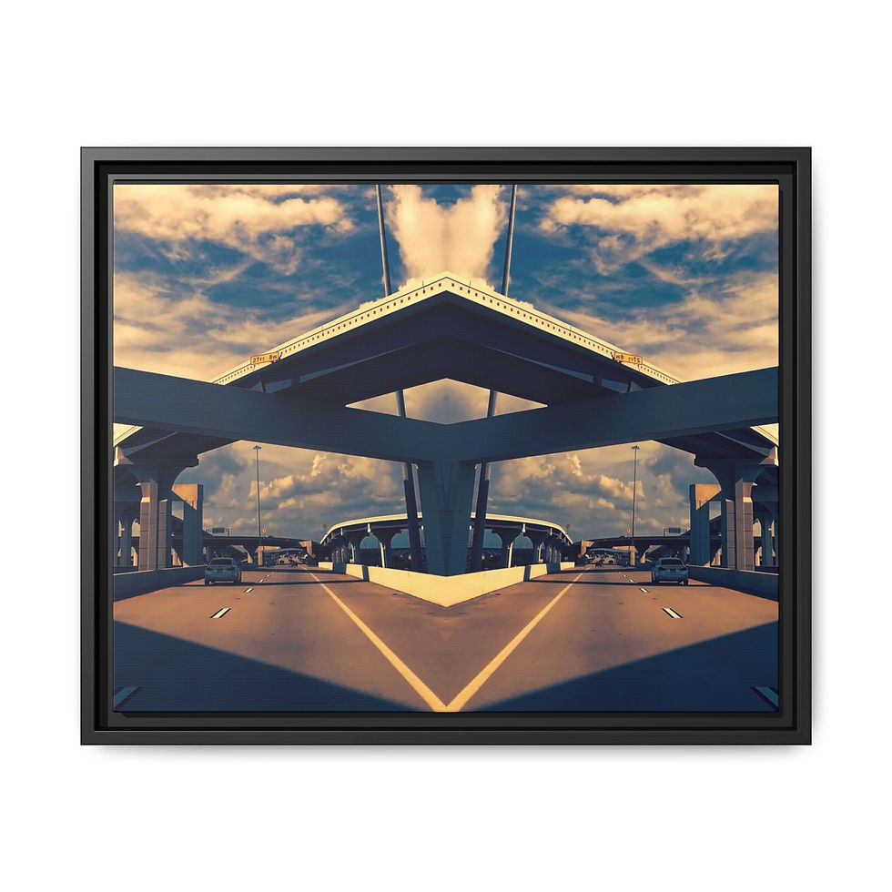 Thumbnail: My Kind of Freeway v.1, Architectural Mirage Canvas Wall Art Print, 13 variants