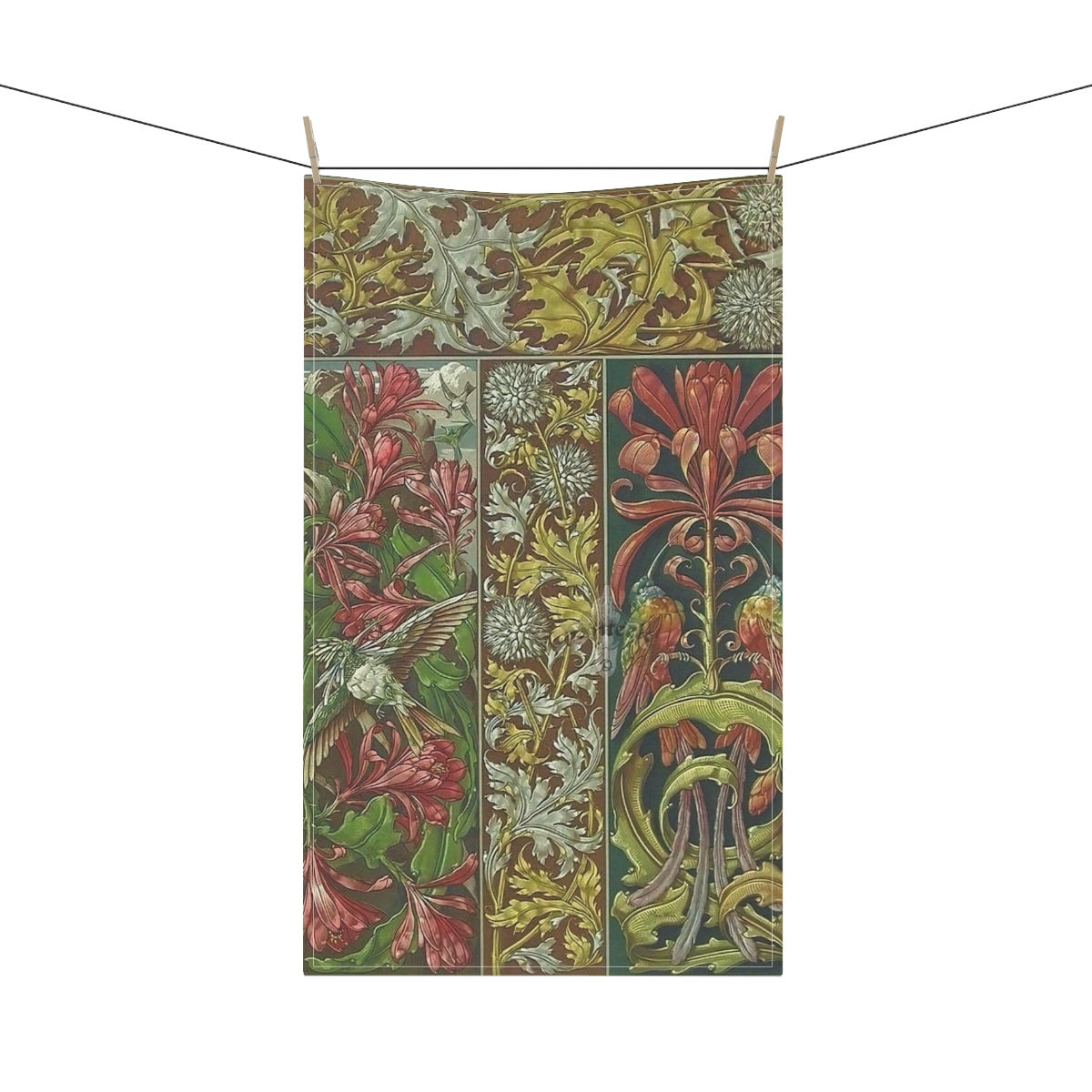 Botanical Stripes Kitchen Towel