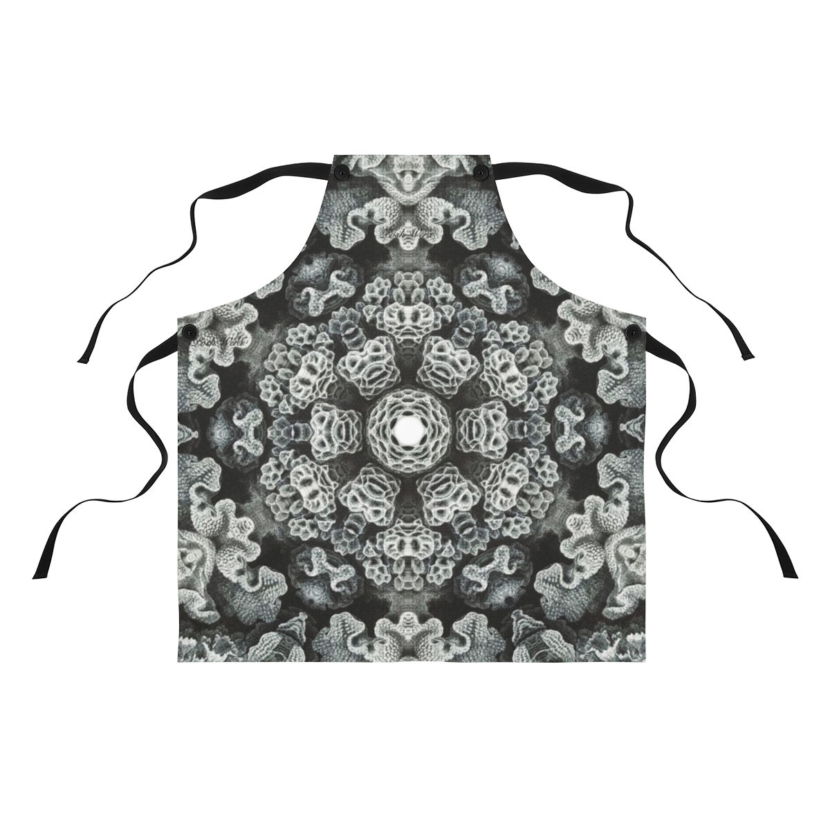 Black And White Coral Apron