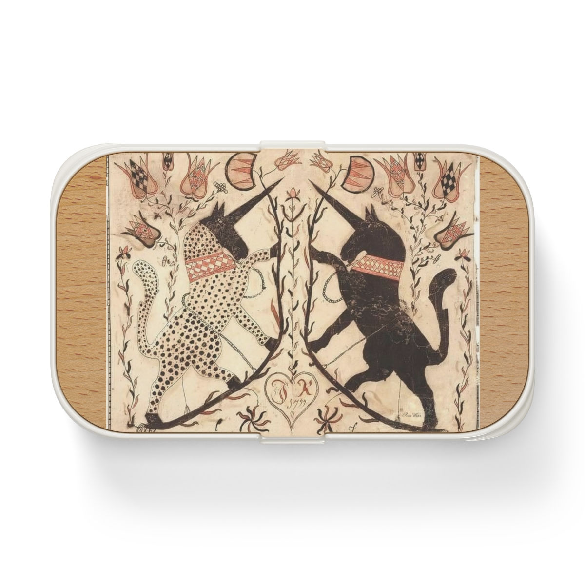 Black and White Unicorns Bento Lunch Box