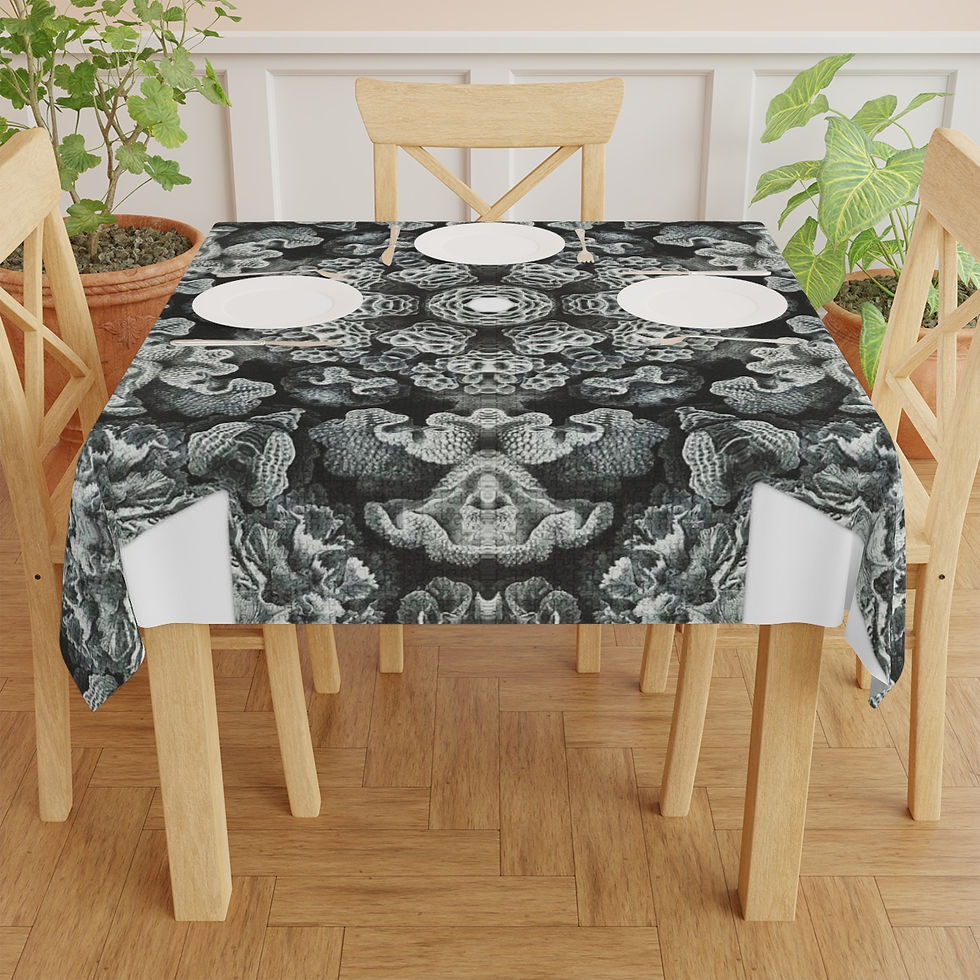 Thumbnail: Black & White Coral Table Cloth