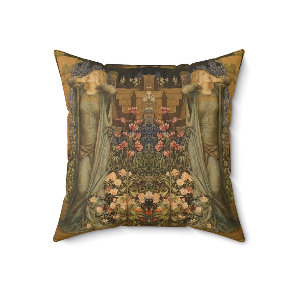 Thumbnail: Beauty and the Beast Faux Suede Square Pillow (4 sizes)