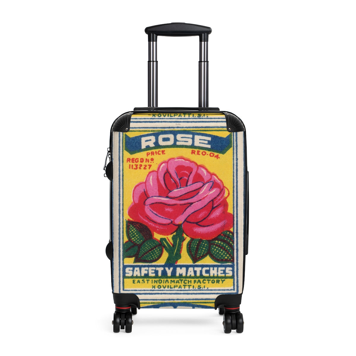 Rose Matchbook Cabin Suitcase, Vintage Look (3 variants)