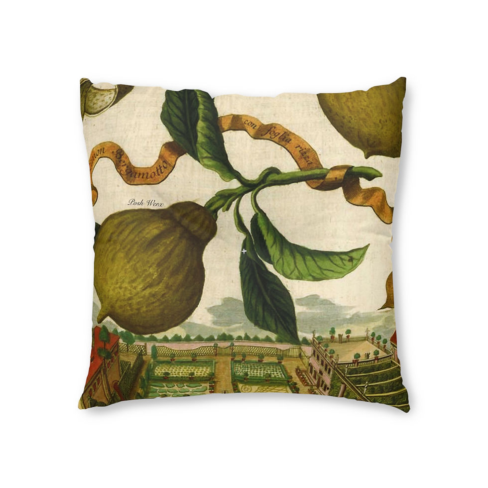 Thumbnail: Italian Lemon Farm Tufted Floor Pillow, Square (2 sizes)