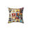 Thumbnail: Vintage Lables Faux Suede Square Pillows (4 variants) 