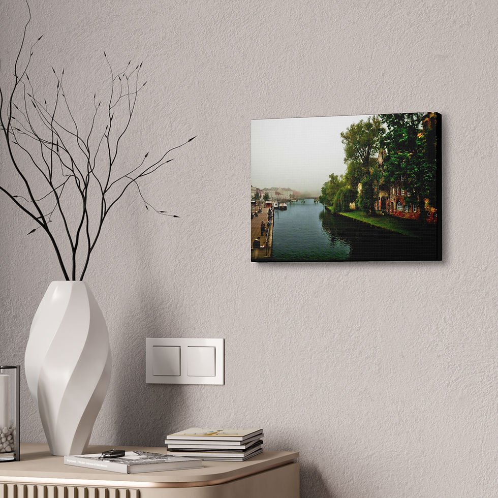 Thumbnail: Fishing in Fog Canvas Stretched, 1.5'' (6 variants)
