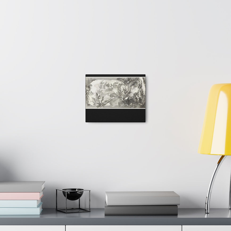 Thumbnail: French Toile Sea Canvas Gallery Wraps 