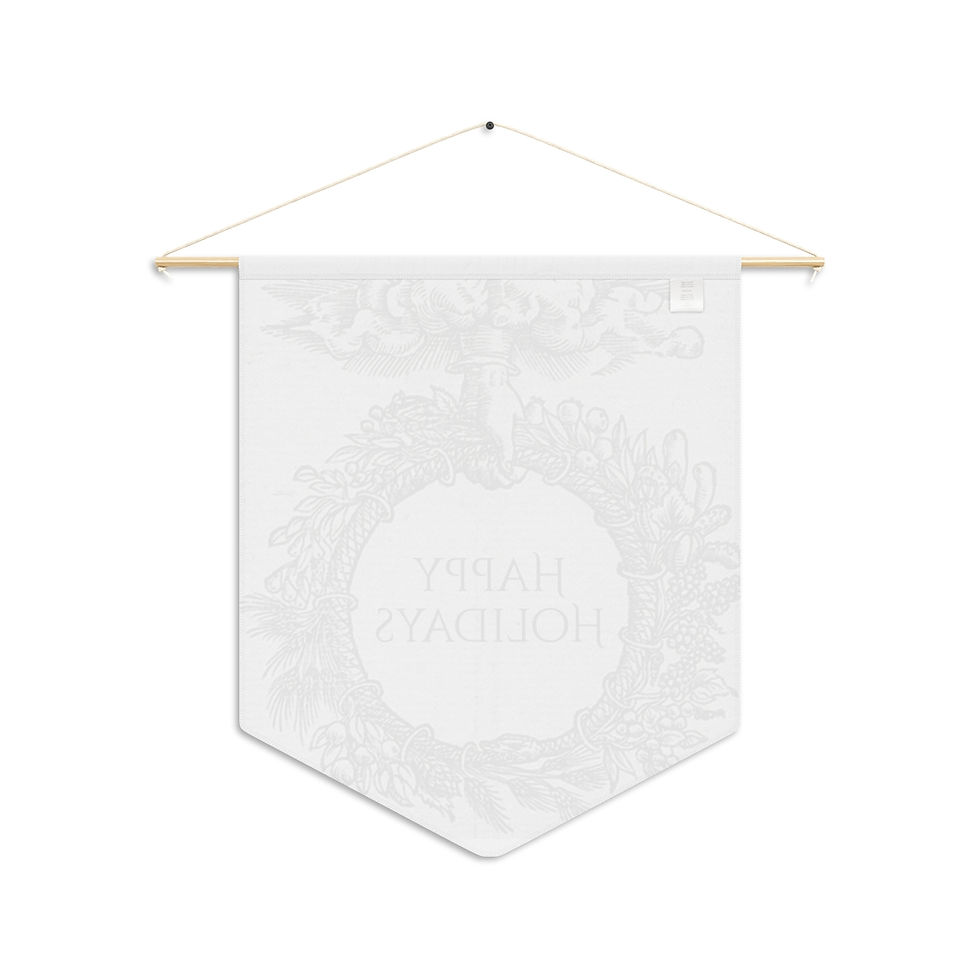 Thumbnail: Cloud / Hand / Wreath Happy Holiday Pennant