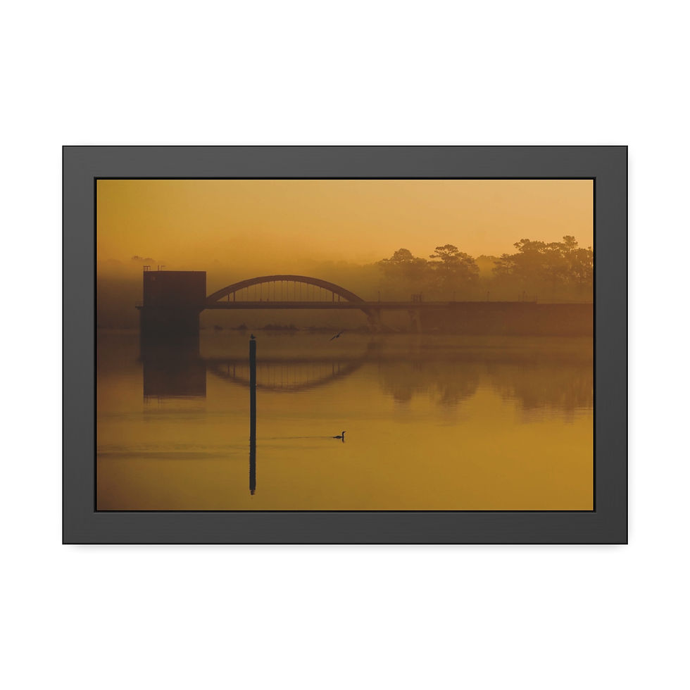 Thumbnail: Golden Dawn At The Bridge - Framed Fine Art Paper or Semi Gloss, 8 sizes