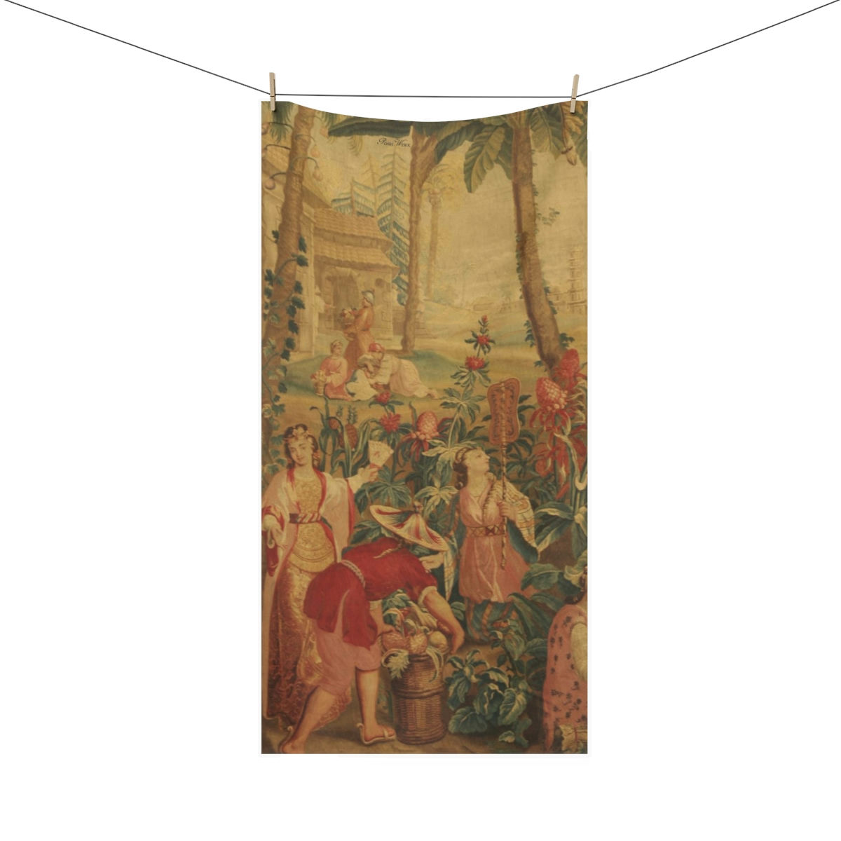 French Tapestry Mink-Cotton Towel