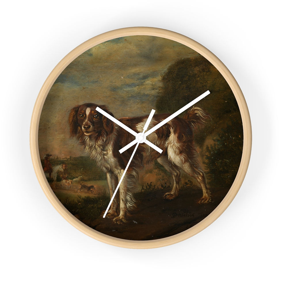 Thumbnail: Antique Dog Painting Wall clock
