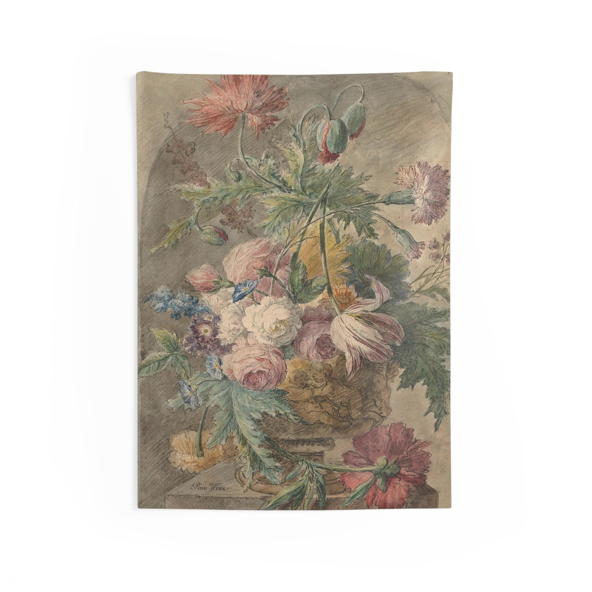 Dutch Floral v3 Indoor Wall Tapestries (3 sizes)