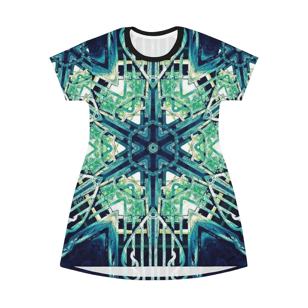 Thumbnail: Deco Patina Iron T-Shirt Dress/TunicTop