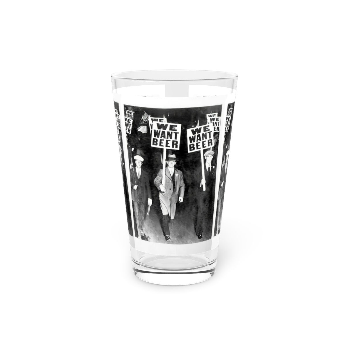 We Want Beer Pint Glass, 16oz