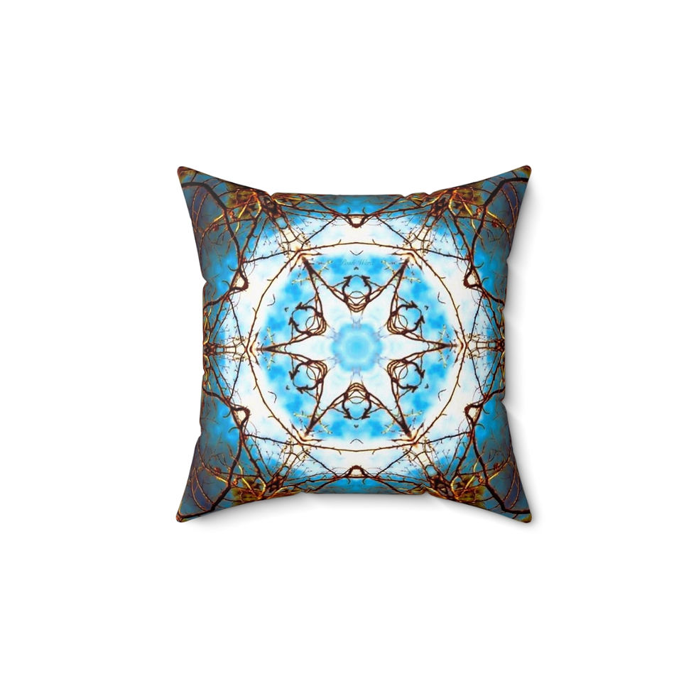 Thumbnail: Winter Branches Faux Suede Square Pillow (4 variants)