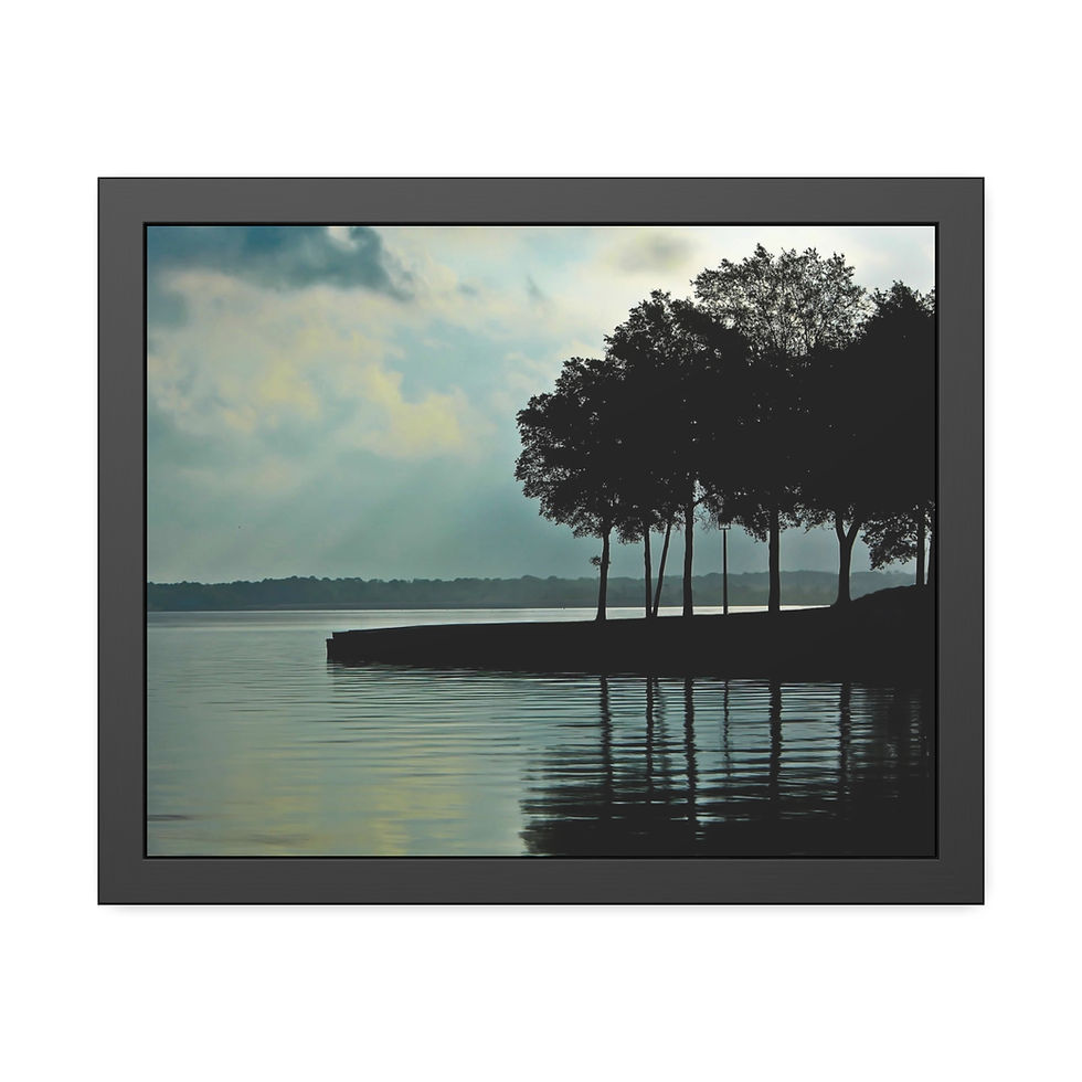 Thumbnail: Lakefront Dawn Framed Wall Art (Fine Art or Semi-Gloss Photo Paper 7 variants)