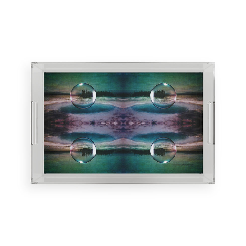 Orb Forest Acrylic Serving Tray